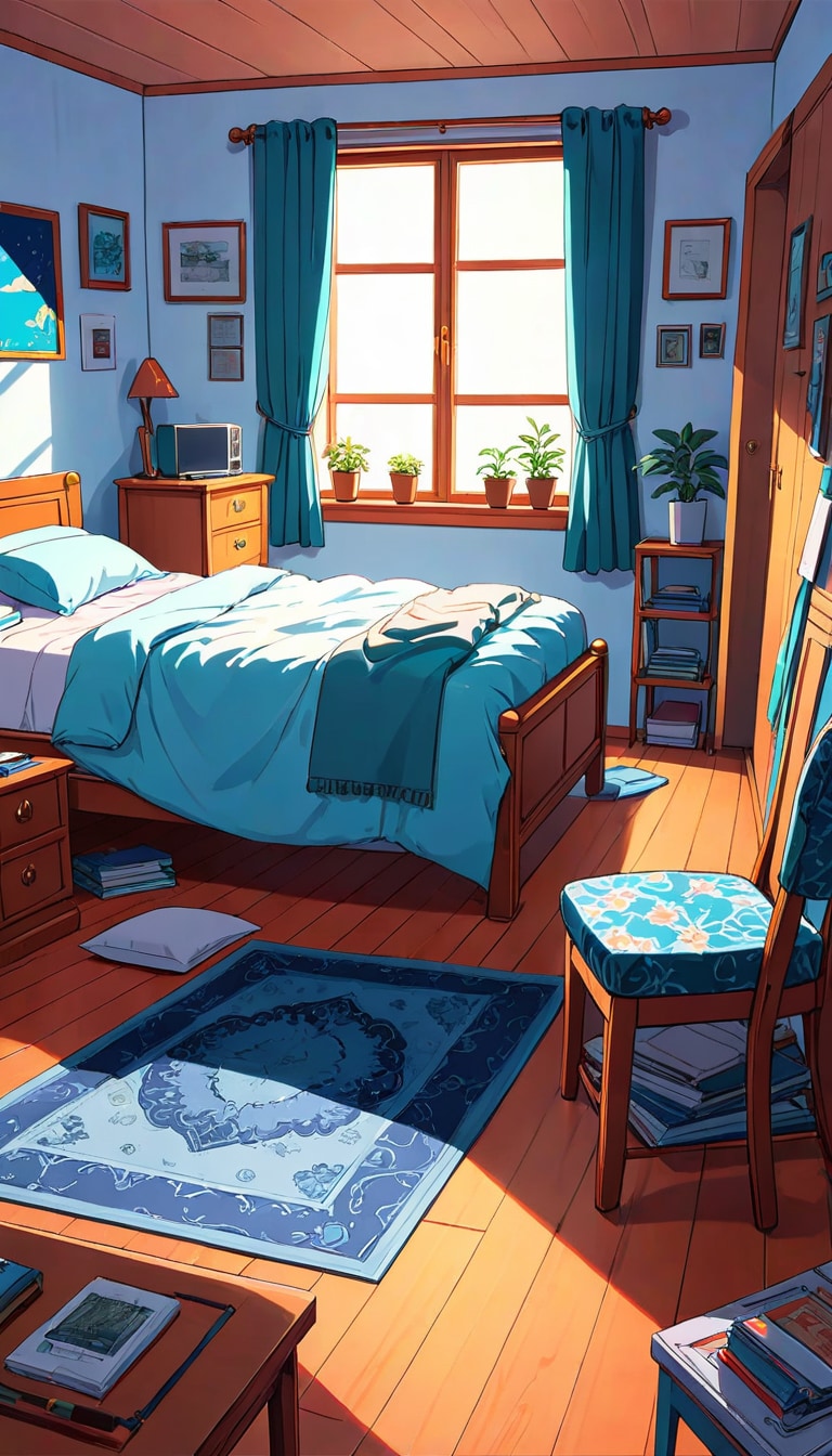 cozy anime bedroom
