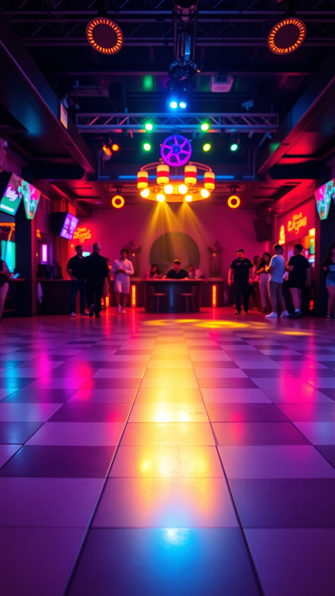 AI-generated night out Snapchat streak snap featuring club, 1080 by 1920 portrait