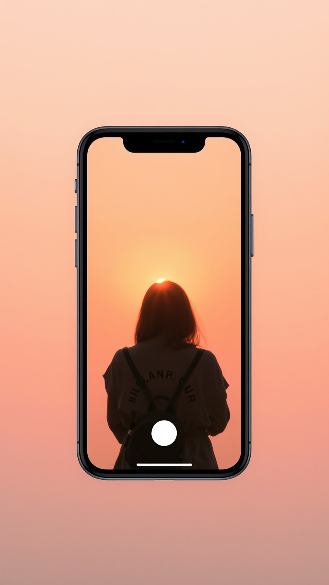 AI-generated aesthetic Snapchat photo featuring sunset, 1080 by 1920 portrait