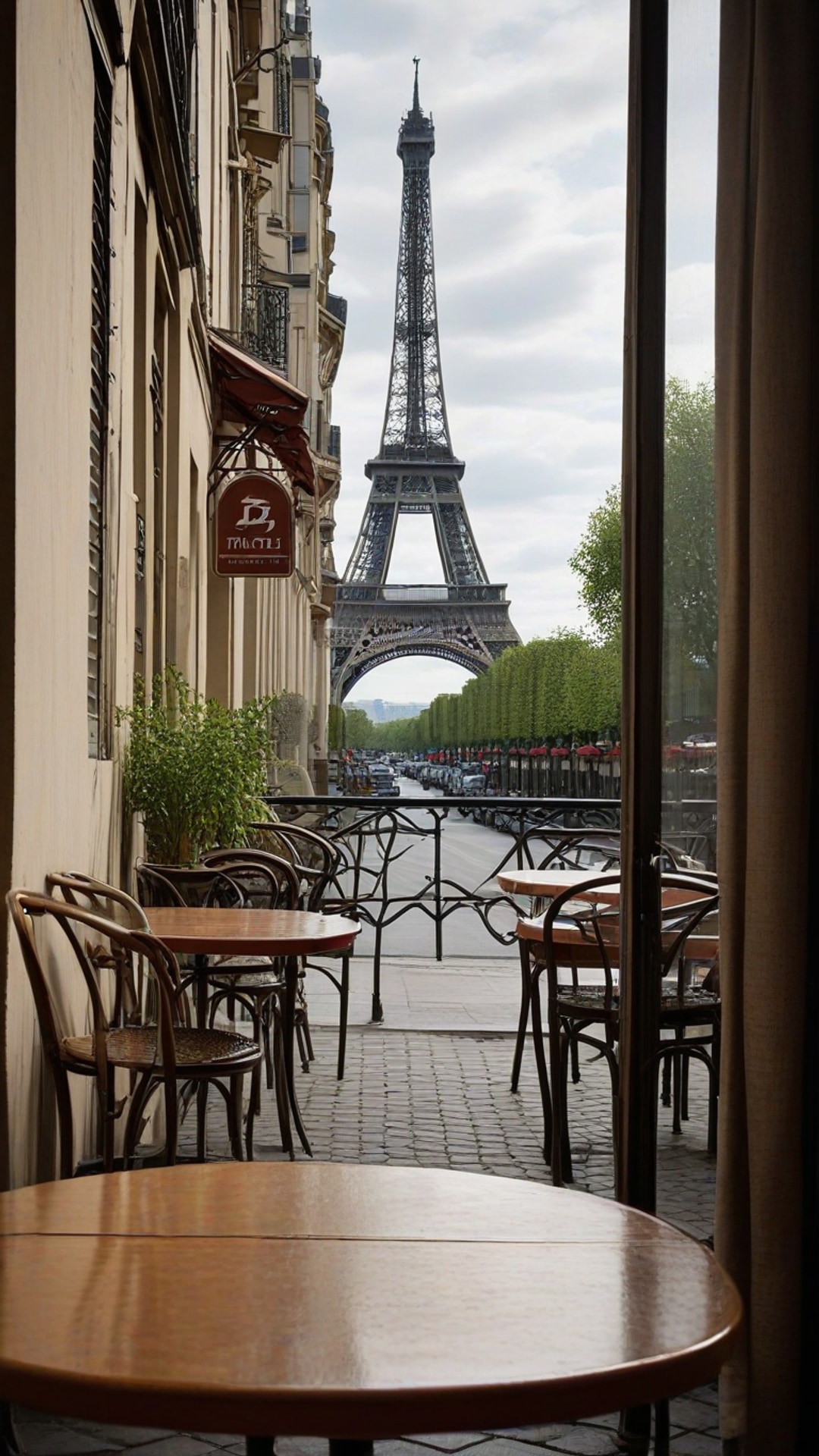 AI-generated travel Snapchat streak snap featuring paris, 1080 by 1920 portrait