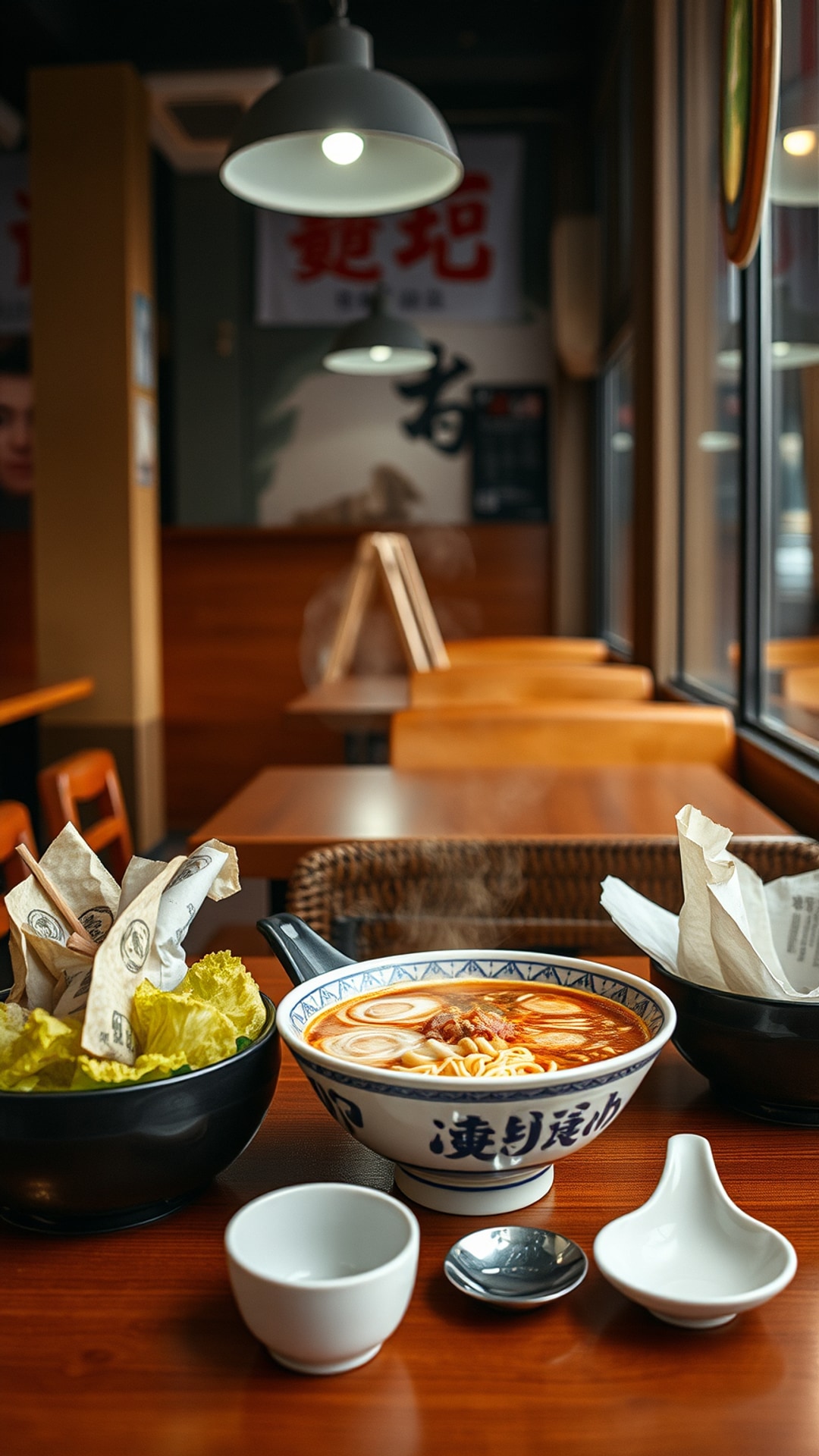 AI-generated food & drinks Snapchat photo featuring ramen, 1080 by 1920 portrait