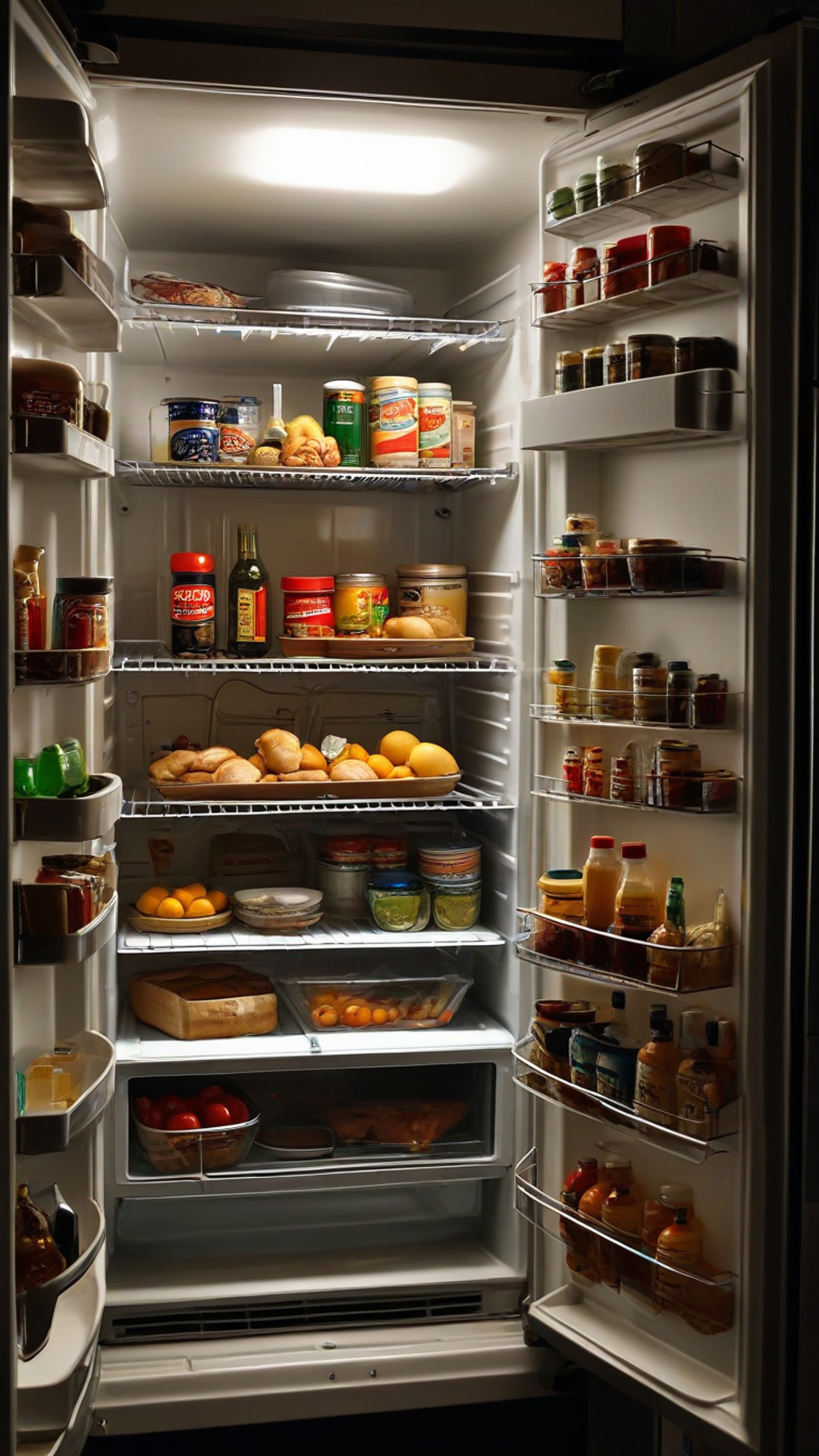 AI-generated streak saver Snapchat streak snap featuring fridge, 1080 by 1920 portrait