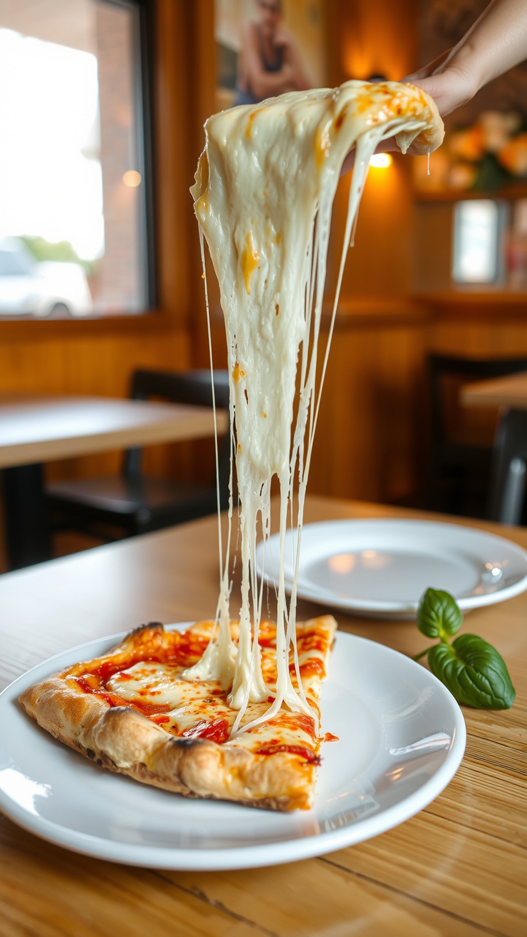 AI-generated food & drinks Snapchat streak snap featuring pizza, 1080 by 1920 portrait