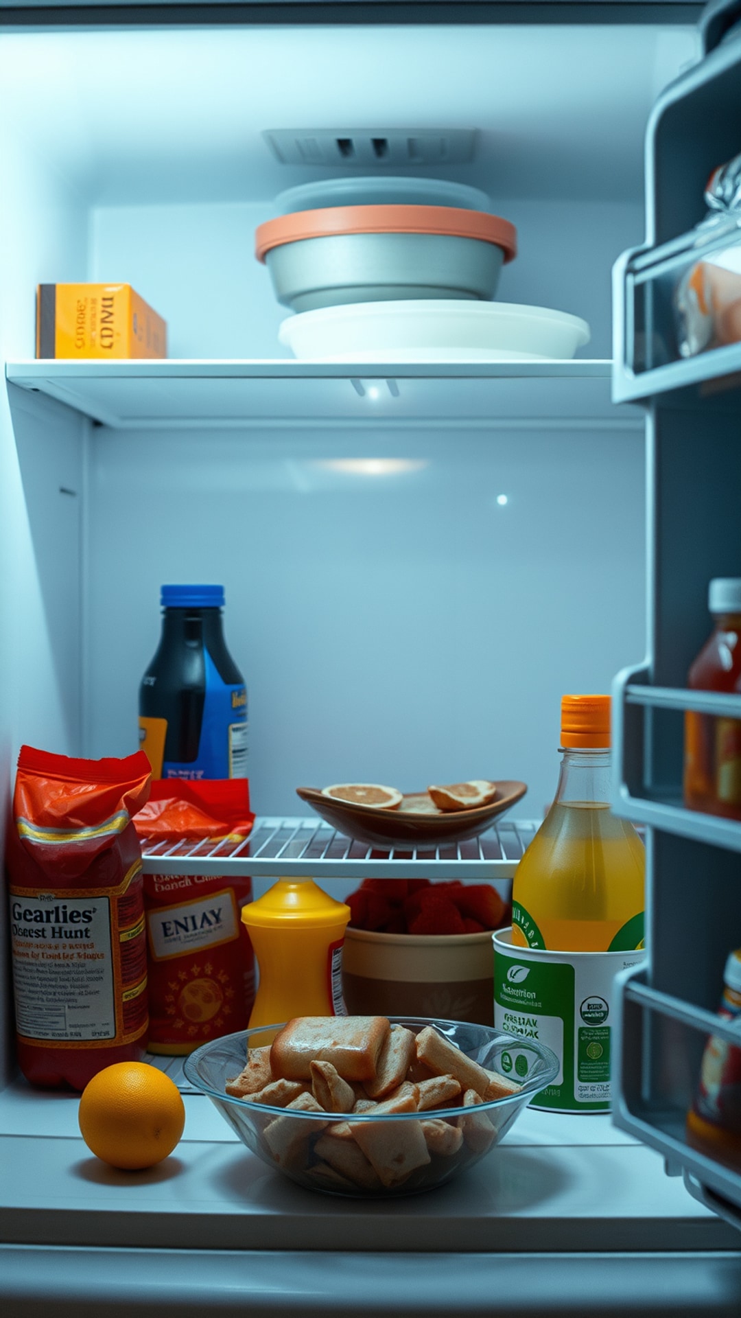 AI-generated streak saver Snapchat streak snap featuring fridge, 1080 by 1920 portrait