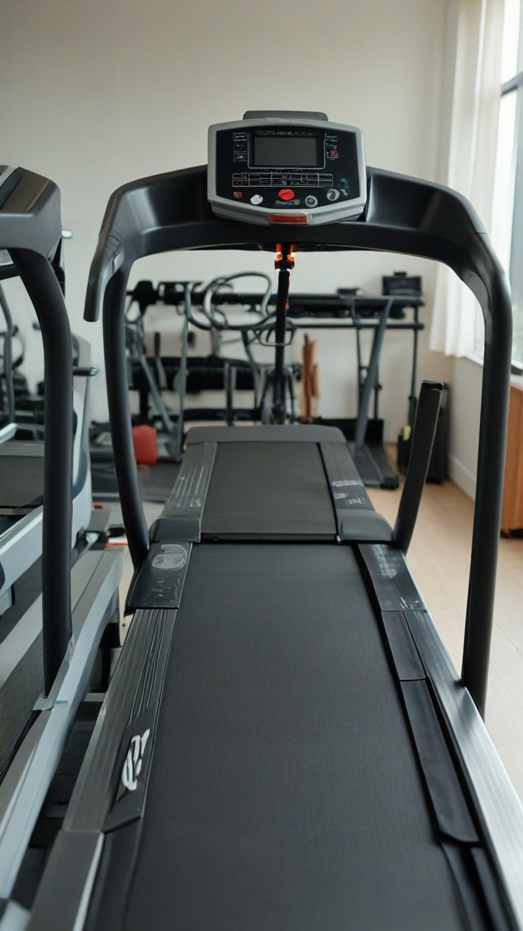 AI-generated gym Snapchat streak snap featuring treadmill, 1080 by 1920 portrait