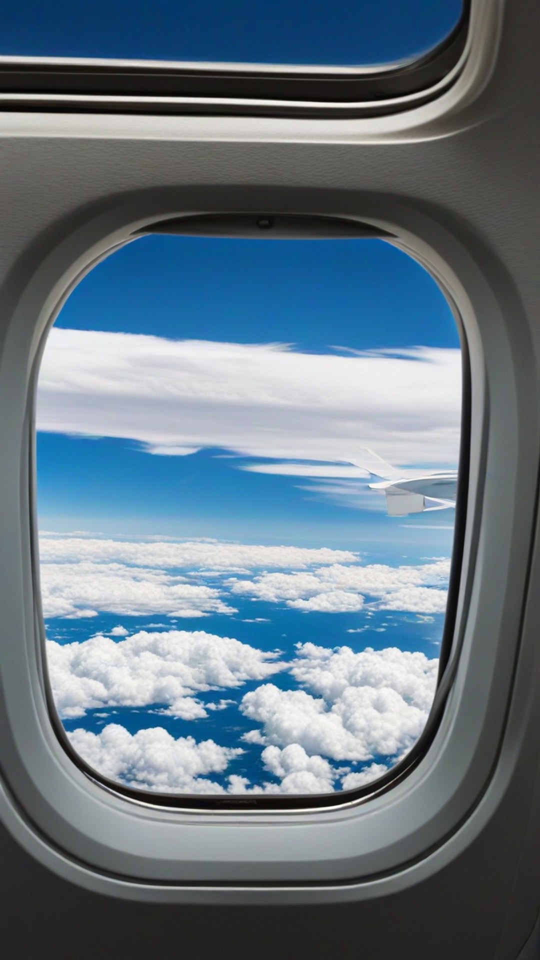 AI-generated travel Snapchat streak snap featuring airplane, 1080 by 1920 portrait