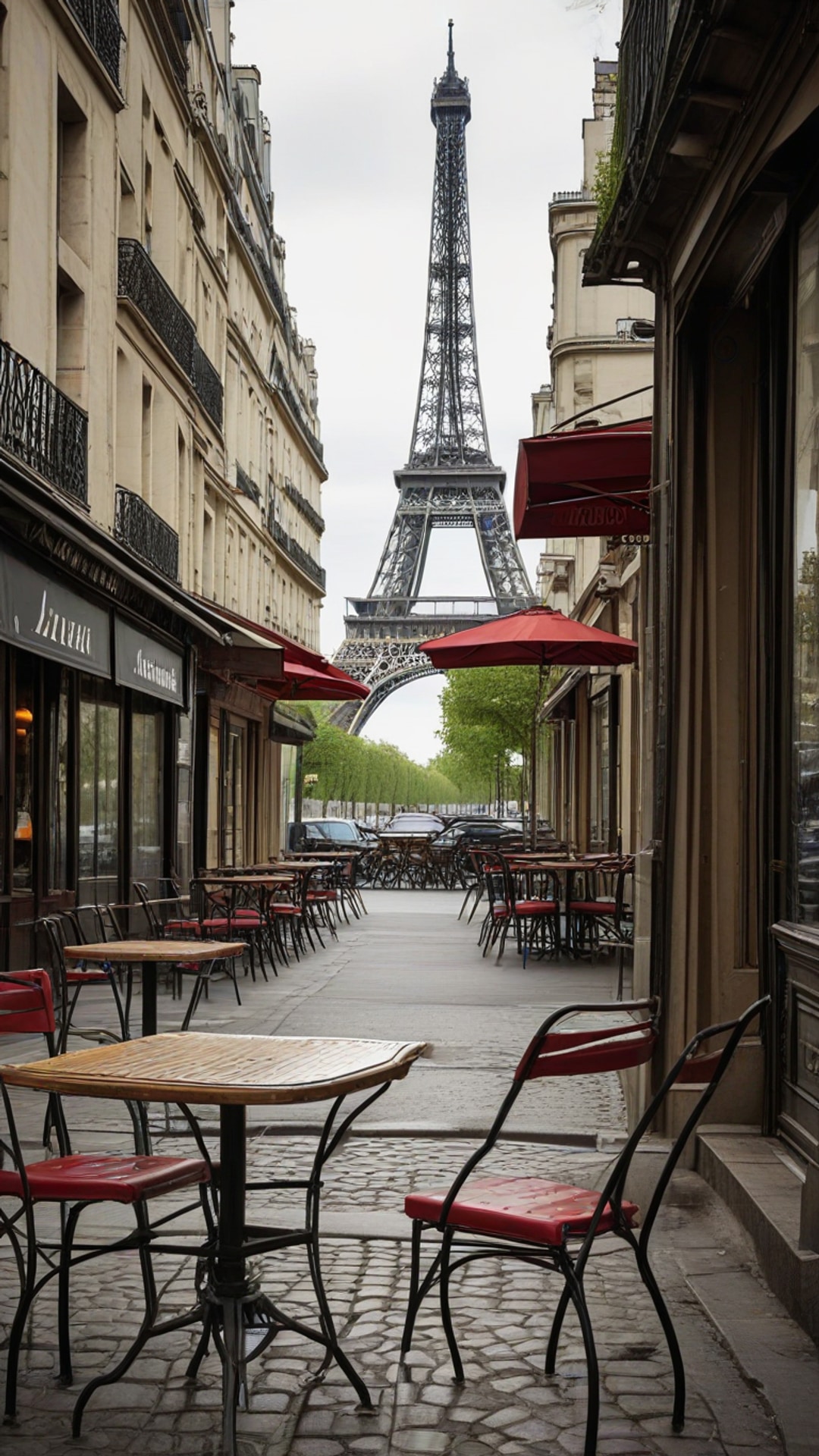 AI-generated travel Snapchat streak snap featuring paris, 1080 by 1920 portrait