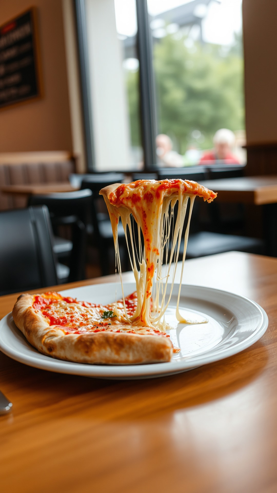 AI-generated food & drinks Snapchat streak snap featuring pizza, 1080 by 1920 portrait