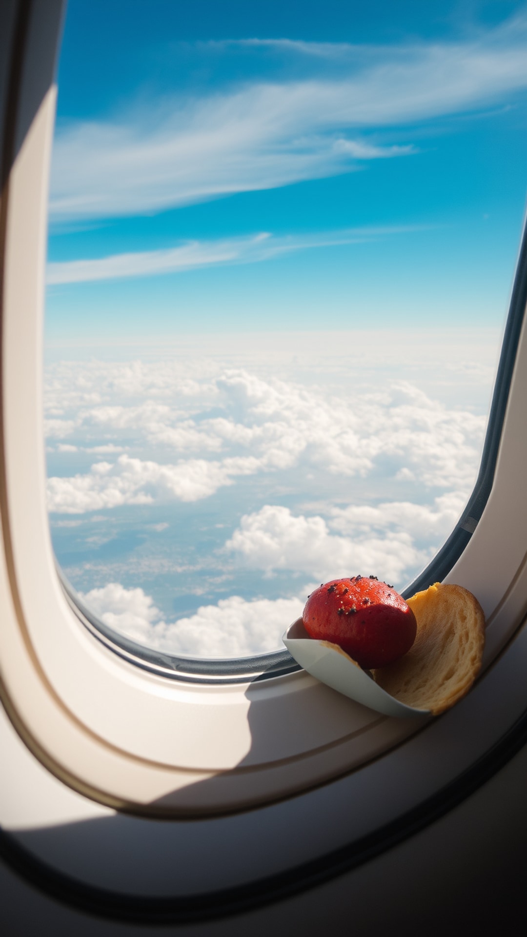 AI-generated travel Snapchat streak snap featuring airplane, 1080 by 1920 portrait