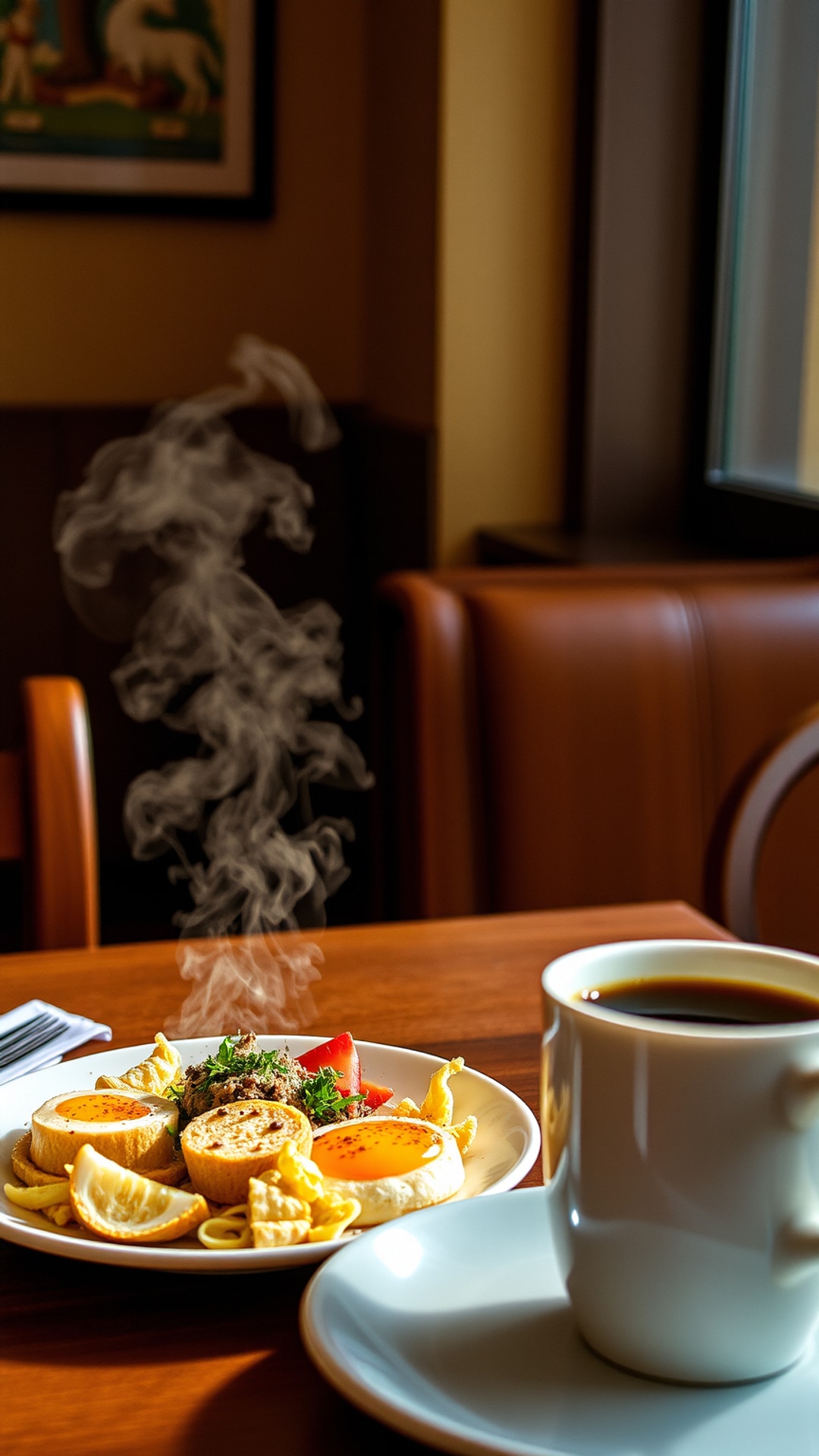 AI-generated food & drinks Snapchat photo featuring egypt roads, 1080 by 1920 portrait
