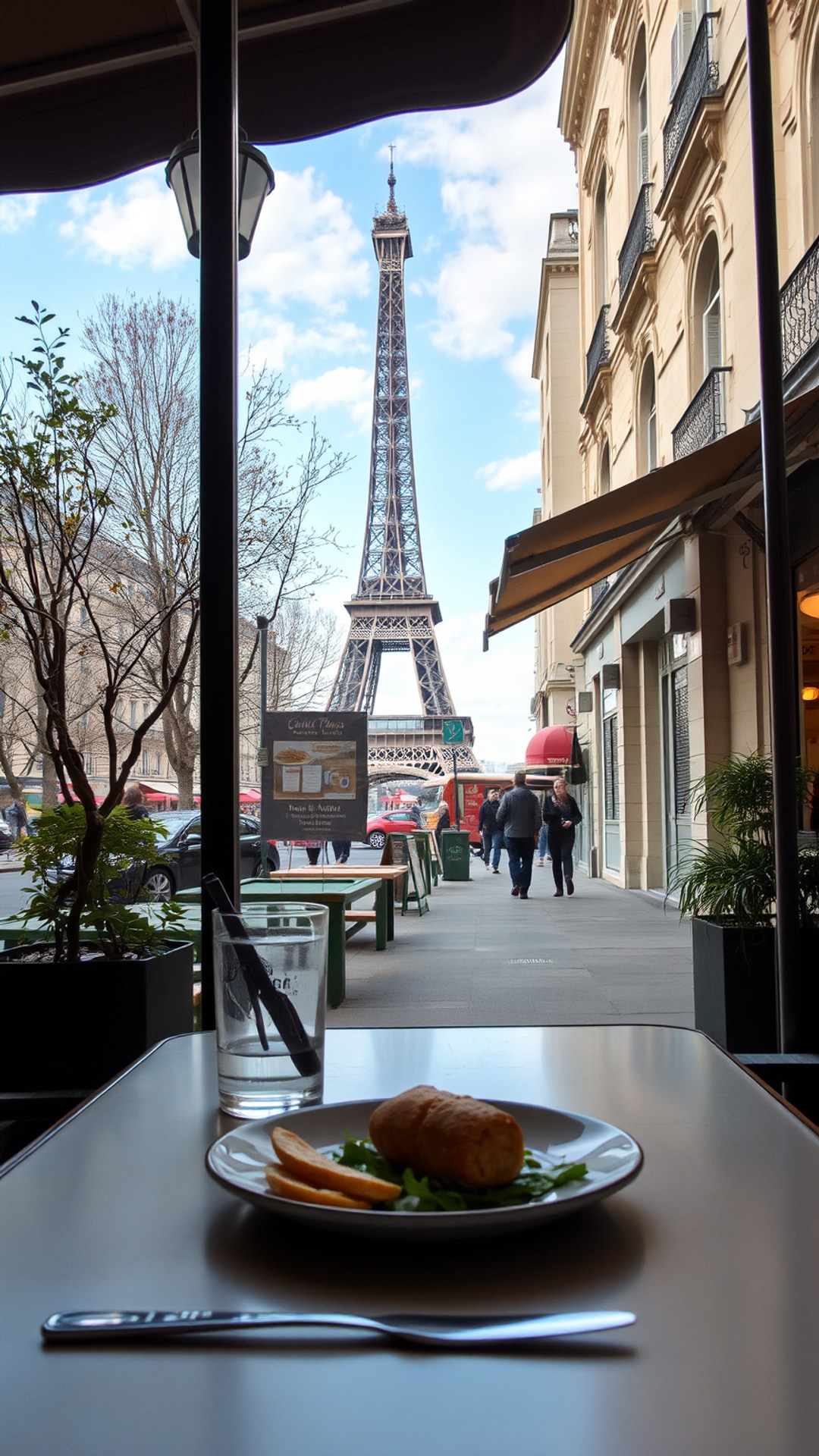 AI-generated travel Snapchat streak snap featuring paris, 1080 by 1920 portrait
