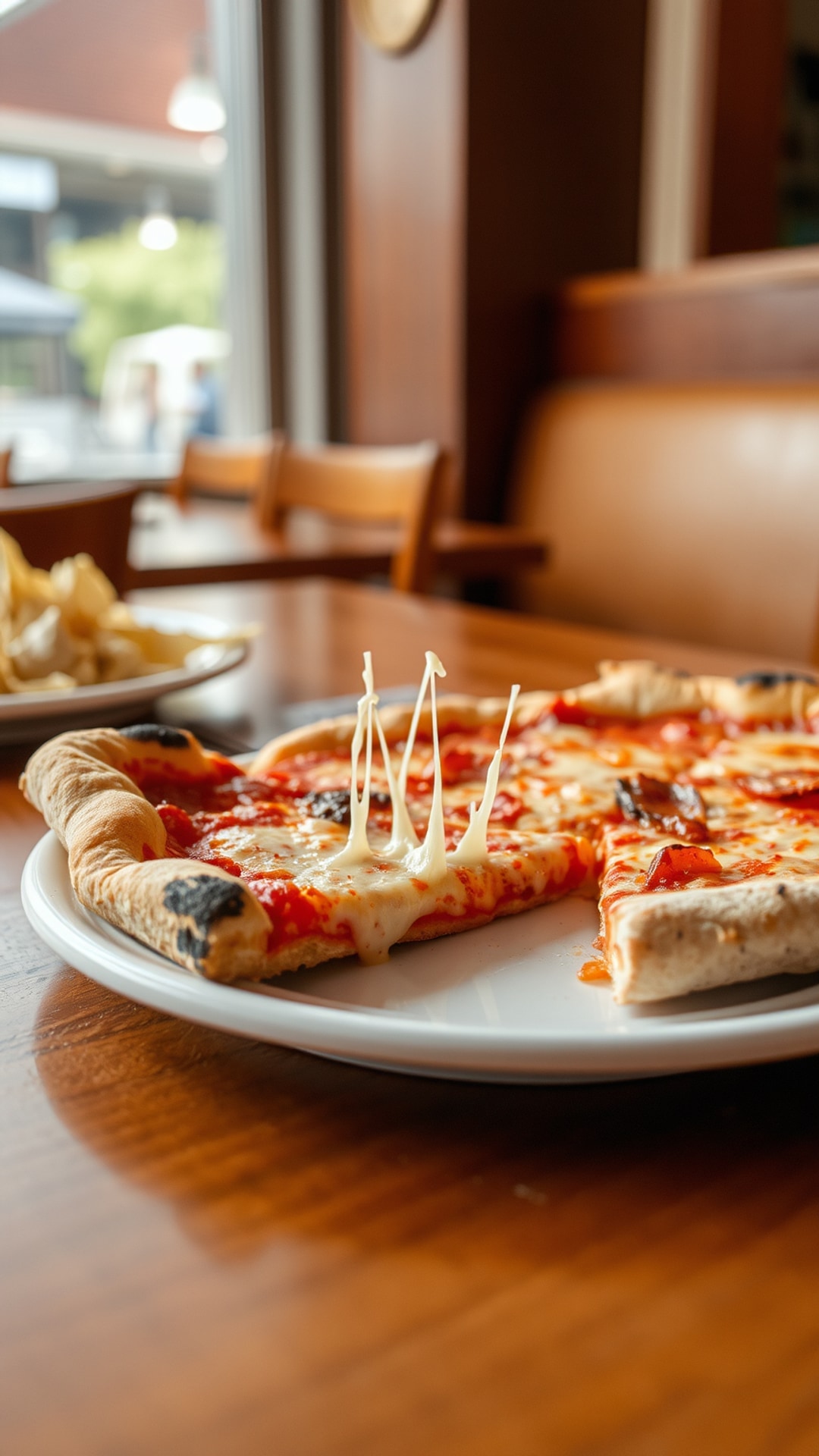 AI-generated food & drinks Snapchat streak snap featuring pizza, 1080 by 1920 portrait