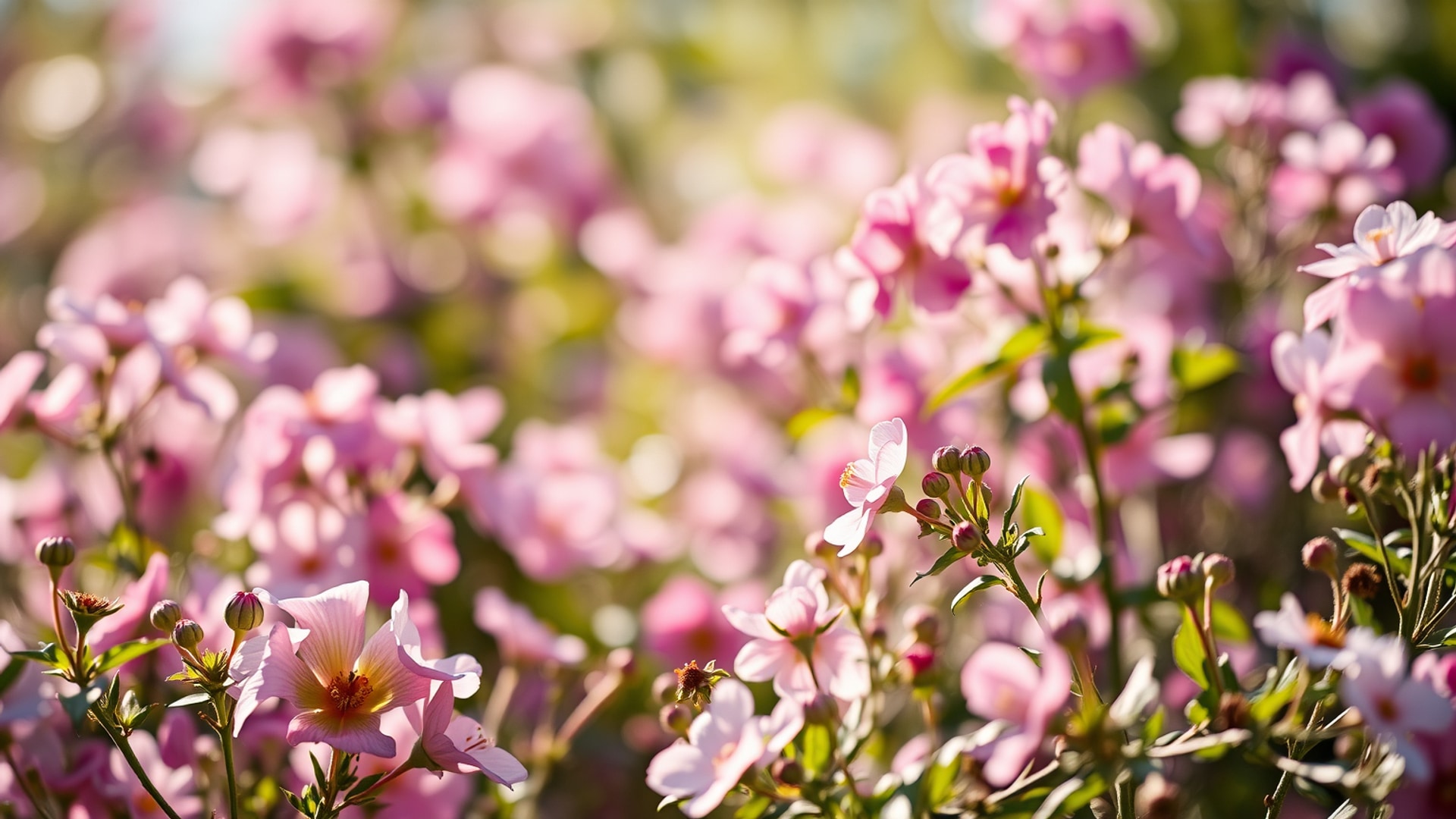 AI-generated floral desktop wallpaper, 1920×1080