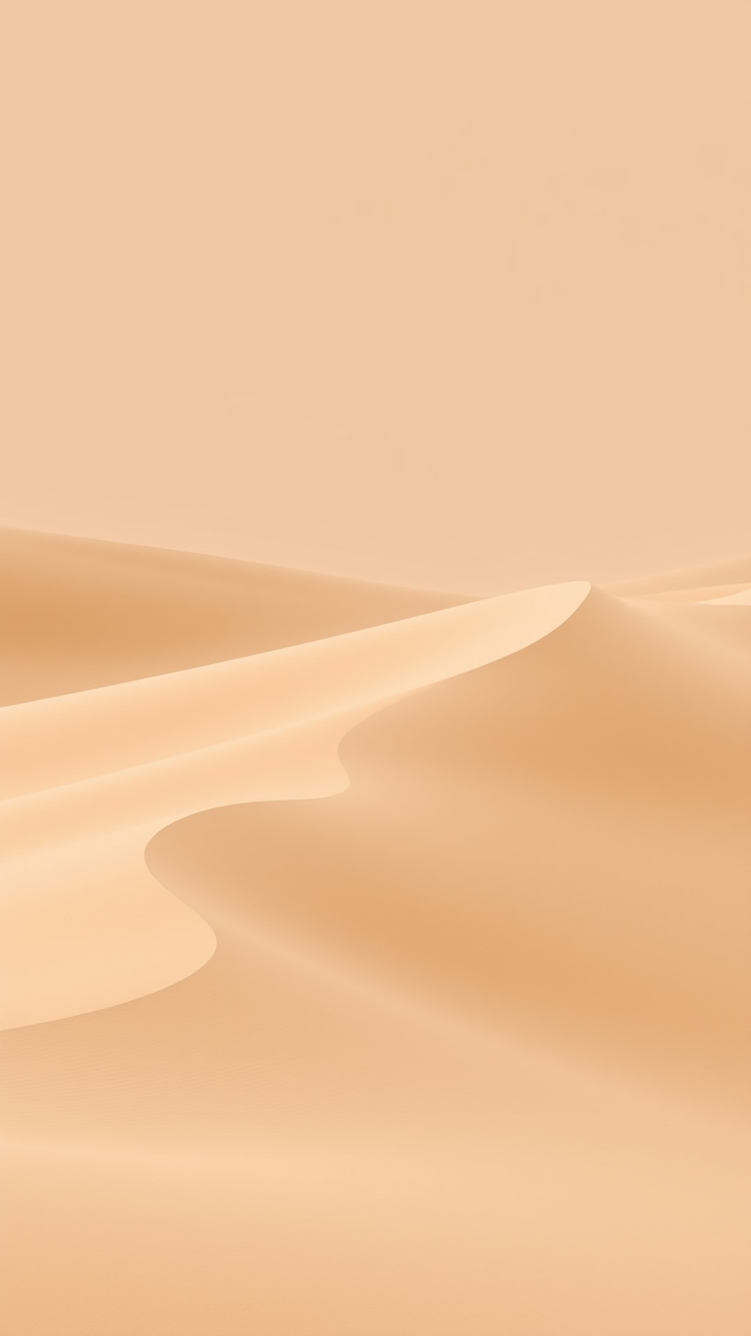AI-generated minimal phone wallpaper featuring warm sand dunes