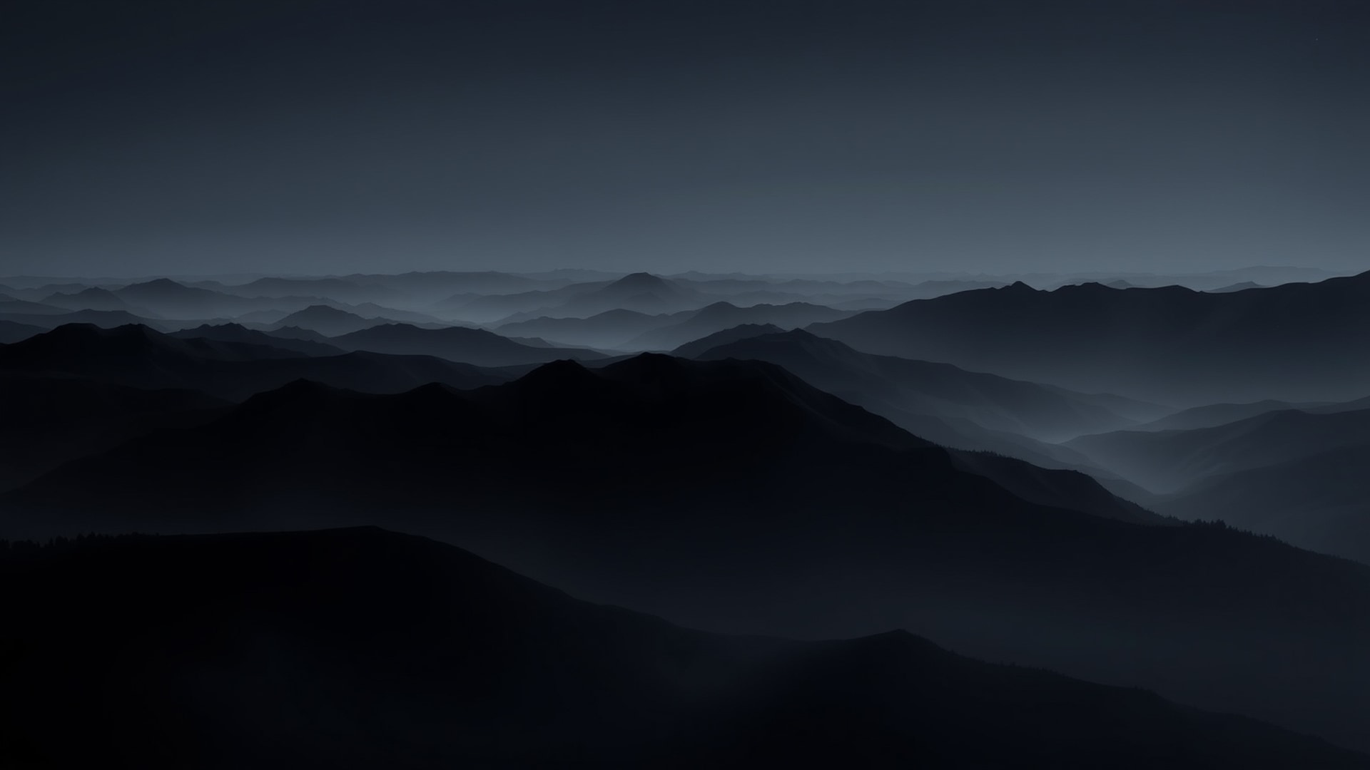 AI-generated dark / amoled desktop wallpaper, 1920×1080